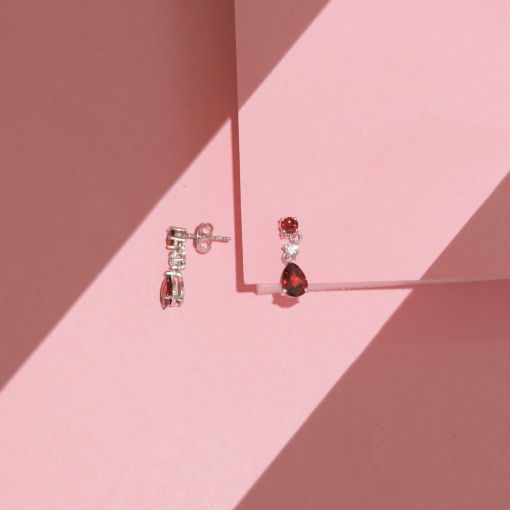 Ragini - Garnet Earrings - CME-501