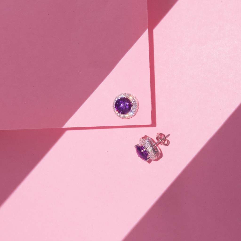 Chaitri - Amethyst Earrings - CME-502