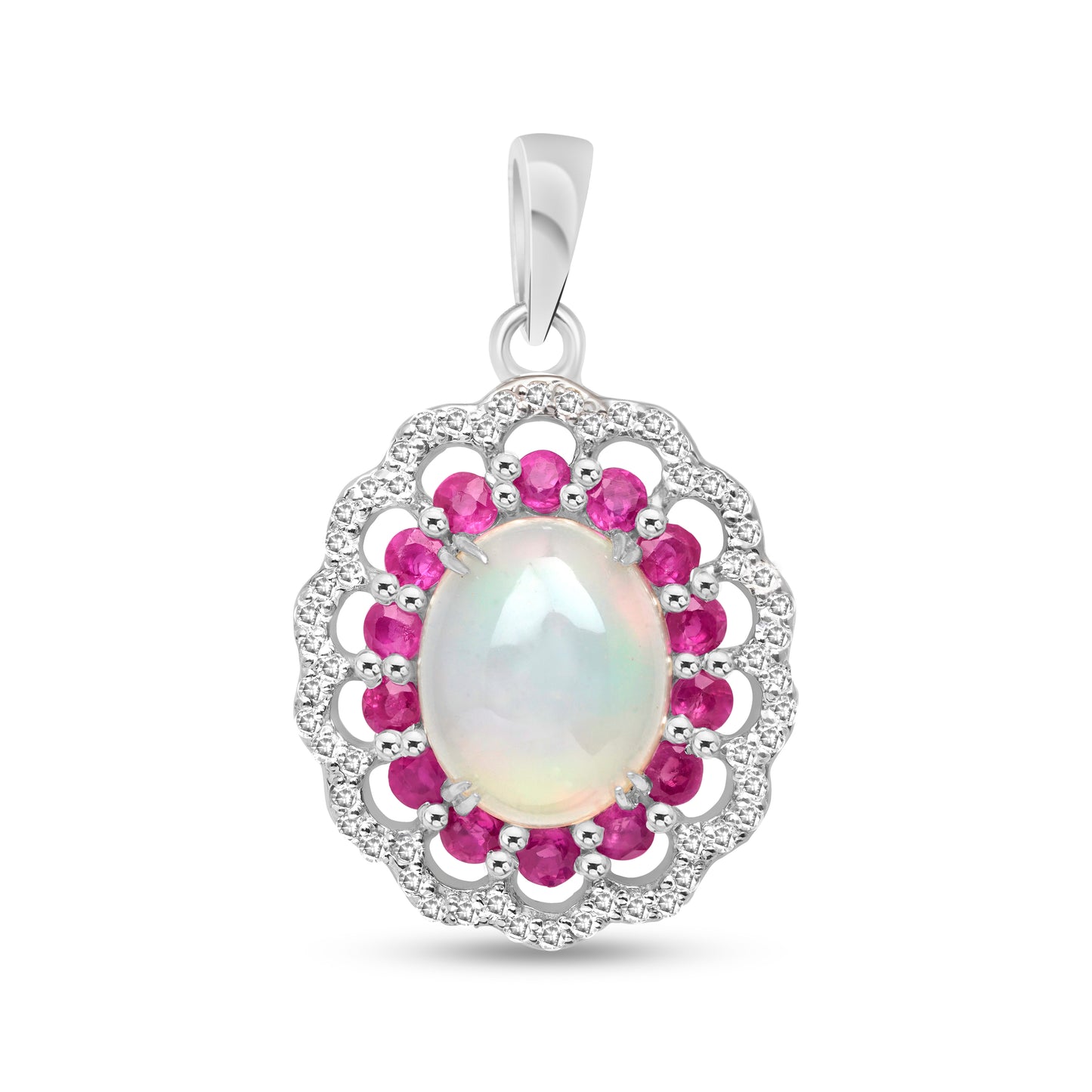 Rosalia- Ruby and Opal Pendant CMP- 120