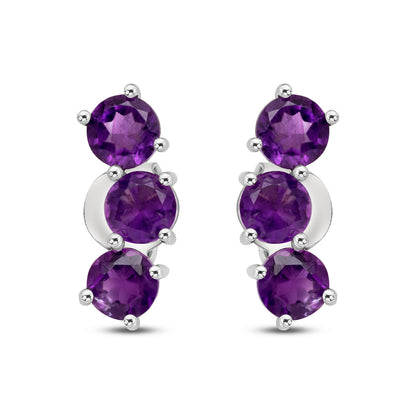 Trilune-Amethyst Earrings CME- 550