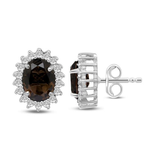 Smora-Smoky Topaz earring CME- 528