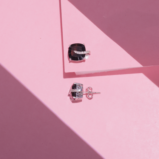 Tarasha - Smoky Topaz Earrings - CME-507