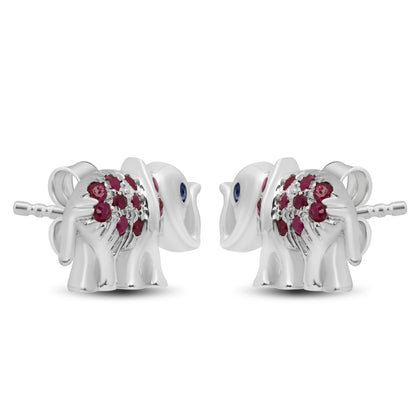 Ruby Elephant Earring CMP- 131