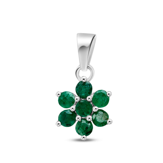 Azura- Emerald flower pendant CMP- 137