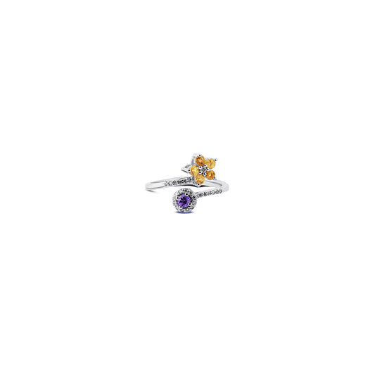 Ishani - Citrine and Amethyst Ring - CMR-207