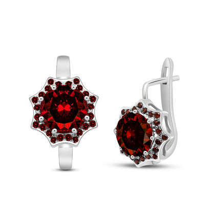 Garnet Set (ring,earring) - CMS-403