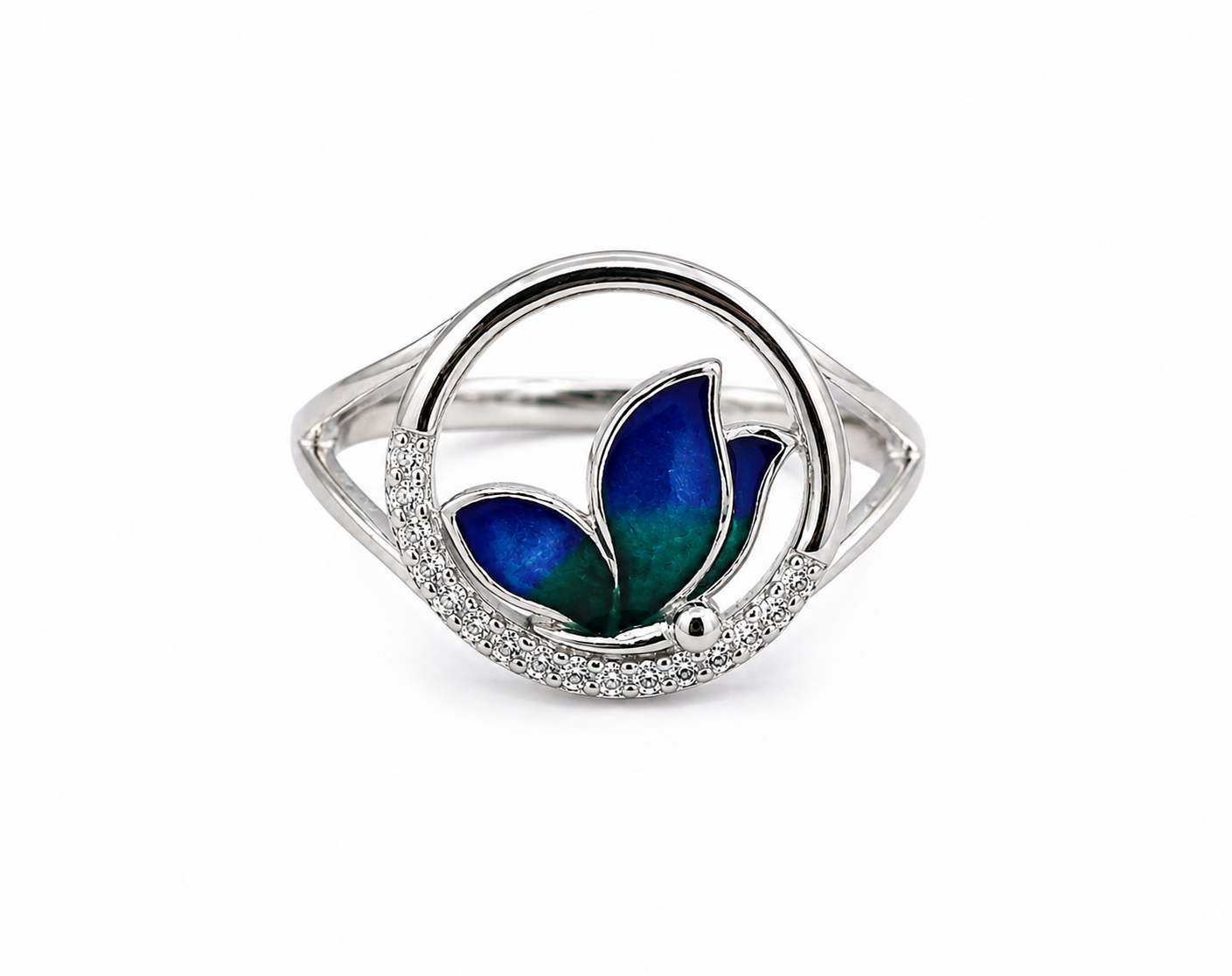 Blue Moon Butterfly Ring