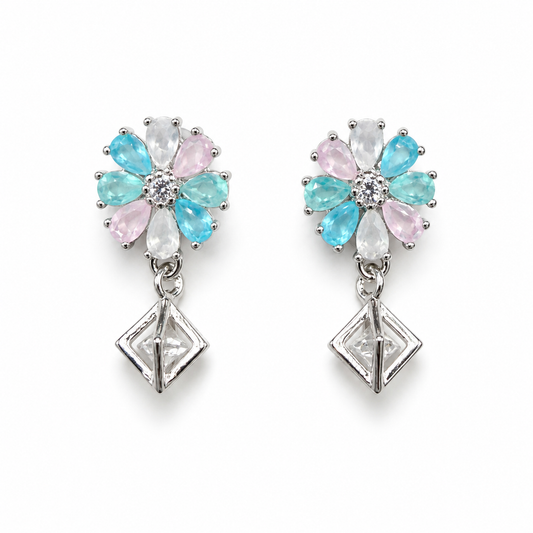 Pastel Bloom Drop Earrings