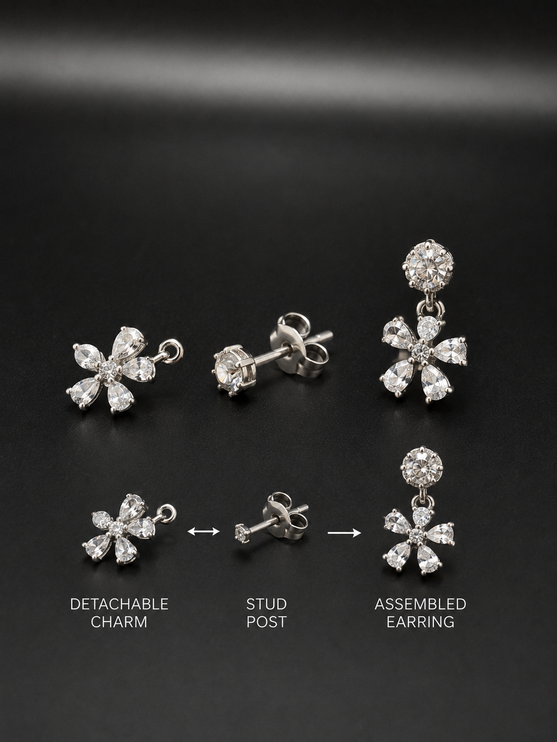 Two Ways Crystal Earring