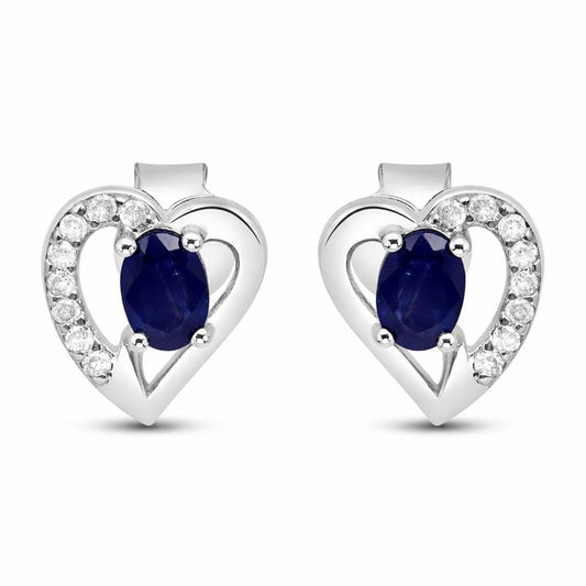 Sapphire heart earring CME- 534