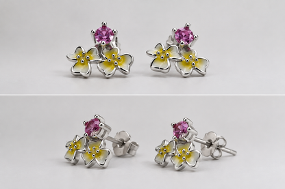 Pink Petal Studs