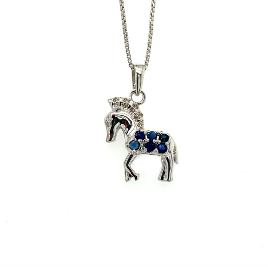 Royal Sapphire Steed Pendant -CMP- 130