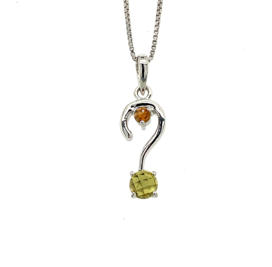 Citrine questionmark Pendant- CMP- 142