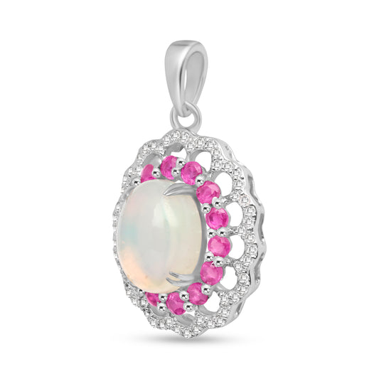 Rosalia- Ruby and Opal Pendant CMP- 120