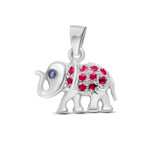 Ruby Elephant Pendant CMP- 131