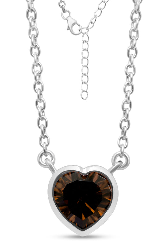 Smoky Topaz pendant with chain CMP- 134
