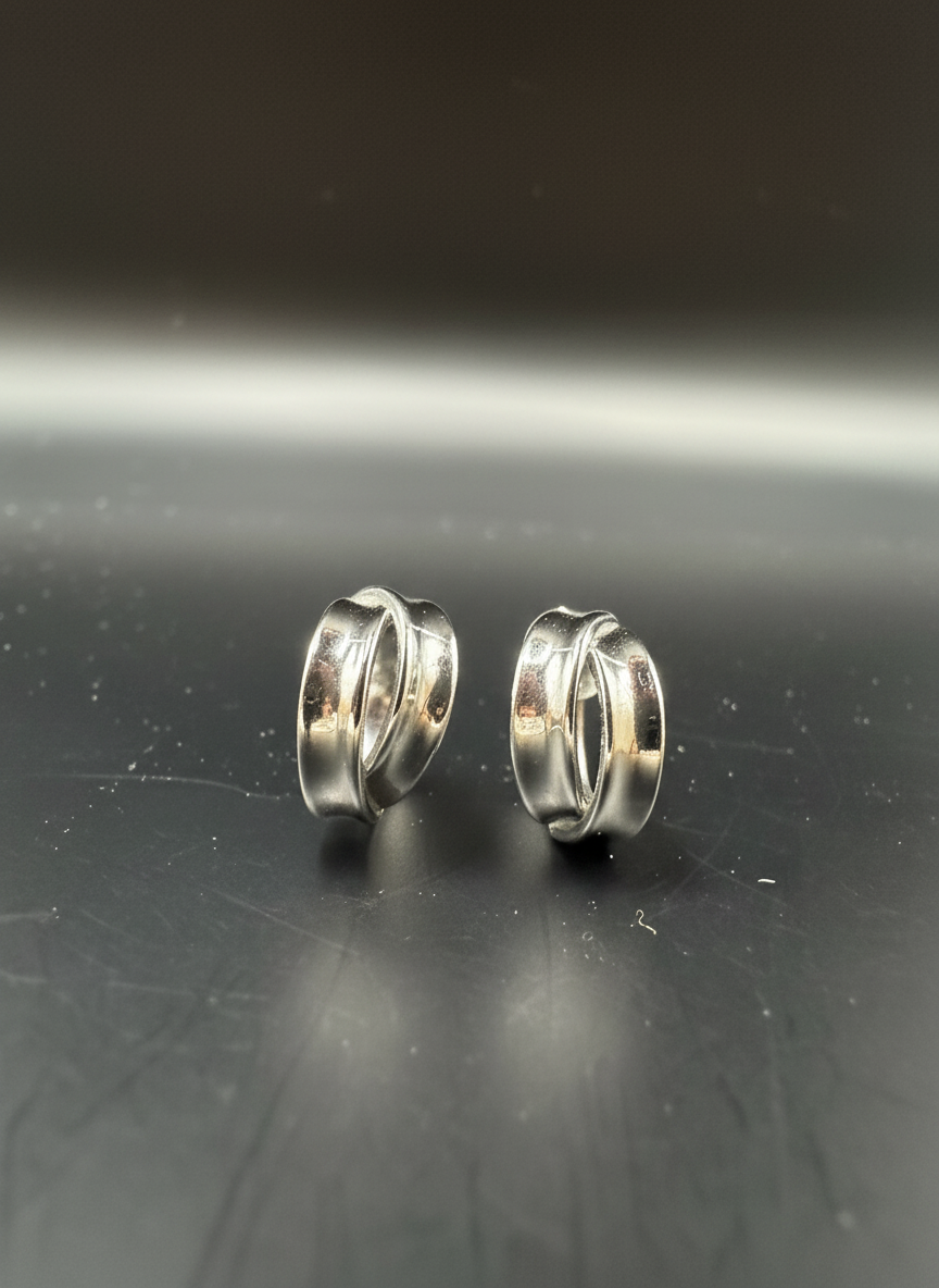 Double Band Huggie Hoops